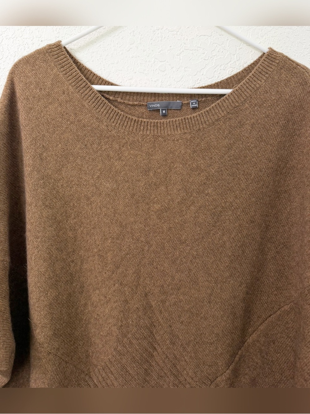 Vince Dolman Sleeve Slouchy Sweater Brown Yak Wool Size Medium - Picture 6 of 13